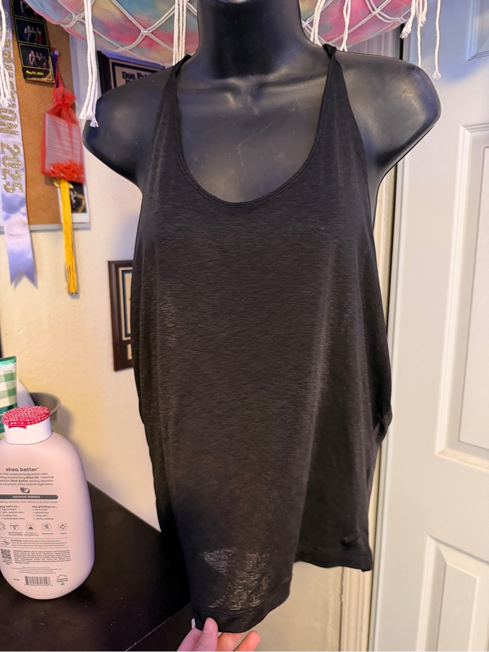 Nike Black Racerback Tank Top - Lightweight Athletic Layer